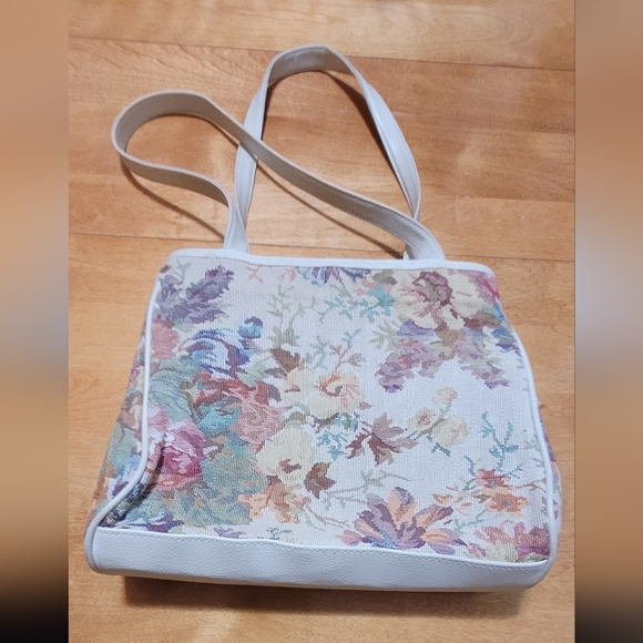 ๐ Vintage Vinyl and Tweed Patterned Shoulder Bag - Picture 2 of 2